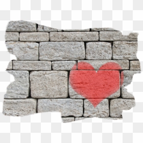 Heart On Cinder Block Wall - Wall Of Love Background, HD Png Download - cinderblock png