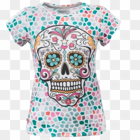Color A Day Of The Dead Skull, HD Png Download - muerte png