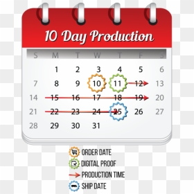 Mvp Visuals 10 Day Production Calendar"  Class="lazy - Name Of Days, HD Png Download - calendar .png