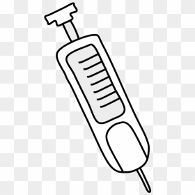 Syringe, Needle, Shot, Black And White - Hypodermic Needle, HD Png Download - needles png