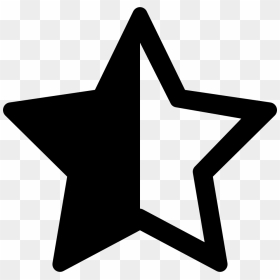 Half Star - Star With Plain Background, HD Png Download - half star png