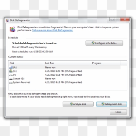 Disk Defragmenter Vista Sp1 - Customize Email, HD Png Download - windows 7 start icon png