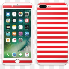 Christmas Stripes Skin Iphone 7 Plus - Iphone 7 Plus Price In India, HD Png Download - red stripes png