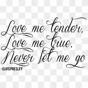Love Me Tender Lyric Sticker - Letras Png Tender, Transparent Png - lyric png