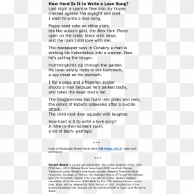 How Hard Is It To Write A Love Song, HD Png Download - lyric png