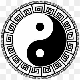 Yin Yang With Border, HD Png Download - yin yang transparent png