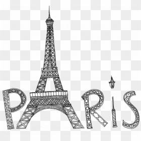Eiffel Tower Png Transparent, Png Download - white silhouette png