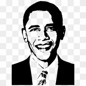 Black And White Obama, HD Png Download - barack obama face png