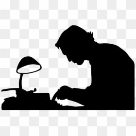 Man Writer Silhouette, HD Png Download - barack obama face png