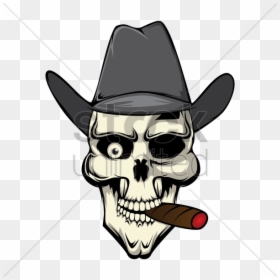 Skull Smoking Cigar Png, Transparent Png - skull art png