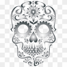 Sugar Skull Free Clip Art, HD Png Download - skull art png