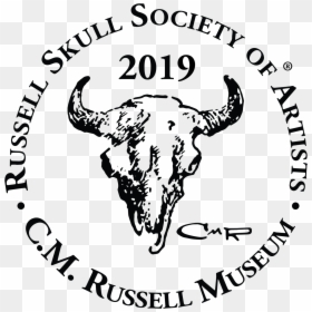 Cm Russell Bison Skull, HD Png Download - skull art png