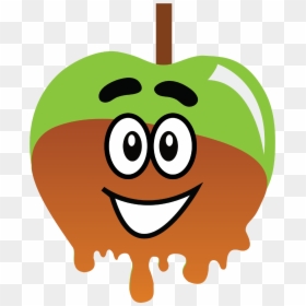 Caramel Apple Cartoon, HD Png Download - candy apple png