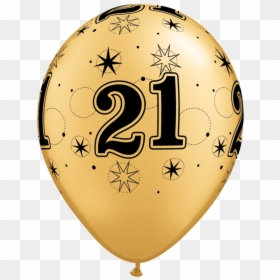 Black And Gold 21, HD Png Download - orange balloons png
