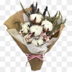Cotton Flower Bouquet, HD Png Download - babys breath png