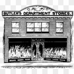 Stores Clipart Black And White, HD Png Download - storefront png