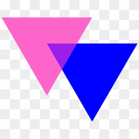 Blue And Pink Triangle, HD Png Download - lesbian symbol png