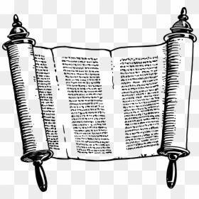 Torah Black And White, HD Png Download - parchment scroll png