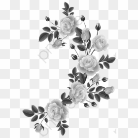 Shabby Chic Flowers Png, Transparent Png - black rose petals png