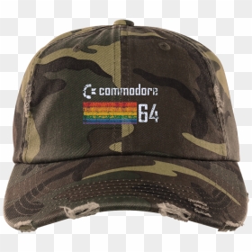 Retro Commodore 64 Distressed Embroidered Dad Cap"  - Cap, HD Png Download - commodore 64 png