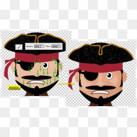 Photoshop Cc Draw A Cute Pirate Hat, HD Png Download - cute cursor png