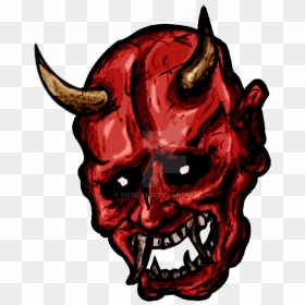 Clipart Skull Demonic - Oni Demon Mask Png, Transparent Png - demonic png