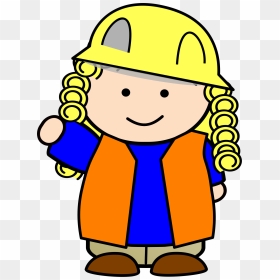 Construction Worker Heavy Machinery Child Bulldozer - Clip Art Free Construction Children, HD Png Download - construccion png