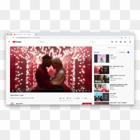 Lover Taylor Swift Clip, HD Png Download - youtube player png