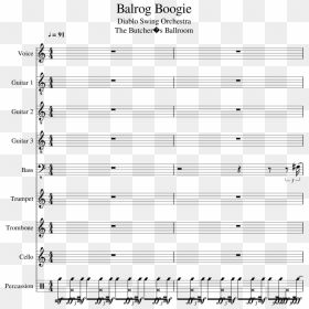 Balrog Boogie Slide, Image - Comforting Sounds Sheet Music, HD Png Download - balrog png