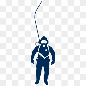 Silhouette Underwater Diving Professional Diving Clip - Commercial Diver Clipart, HD Png Download - scuba png