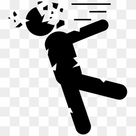 Zombie Body Falling To Back While The Face Is Exploding - Killing Clipart, HD Png Download - zombie icon png