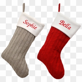 Christmas Stockings Png Transparent Picture - Name Knitted Christmas Stockings, Png Download - stockings png