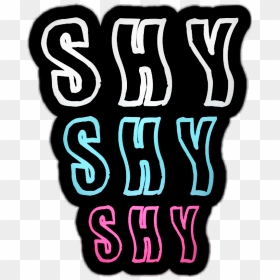 Transparent Shy Clipart Black And White - Shy Word Clipart, HD Png Download - glitch png transparent