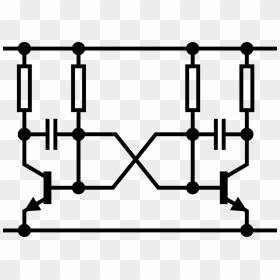 Electronic Circuit Transistor Electronic Symbol Electronics - Npn Transistor Symbol, HD Png Download - transistor png