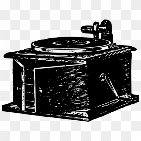 Technology,black And White,record Player - Phonograph, HD Png Download - record vector png