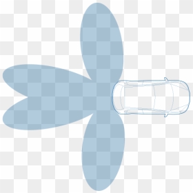 Rear Cross Traffic Alert System Components - Illustration, HD Png Download - circle cross out png
