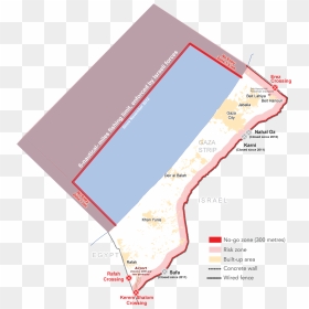 Gaza Strip Map 2018, HD Png Download - israel map png