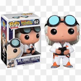 Doc Emmett Brown Funko Pop, HD Png Download - doc brown png