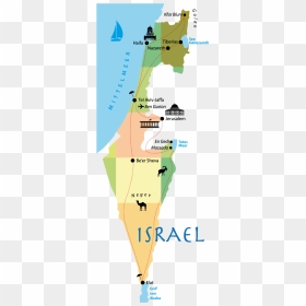 Israel Rundreise Route, HD Png Download - israel map png