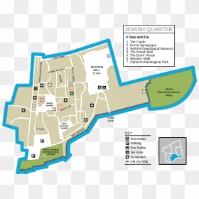 Old City Jerusalem Jewish Quarter Map, HD Png Download - israel map png
