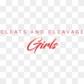 Cleats And Cleavage Girls - Calligraphy, HD Png Download - cleavage png