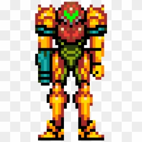 Metroid Samus Pixel Art, HD Png Download - super metroid png