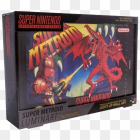 Super Metroid Snes Box Art, HD Png Download - super metroid png