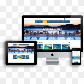 Travel Guide Mobile Responsive Wordpress Template - Mac Iphone Ipad Template, HD Png Download - ipad template png