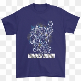 Hammer Down Reinhardt Wilhelm Overwatch Shirts - Stranger Things T Shirt Steve, HD Png Download - reinhardt hammer png