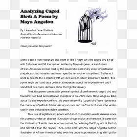 Extended Metaphor Poem By Maya Angelou Caged Bird, HD Png Download - maya angelou png