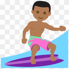 Person Surfing Emoji Clipart, HD Png Download - people emoji png