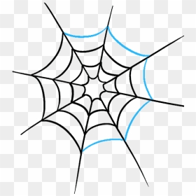 How To Draw Spider Web With Spider - Spider Web Clipart Black And White, HD Png Download - spider legs png