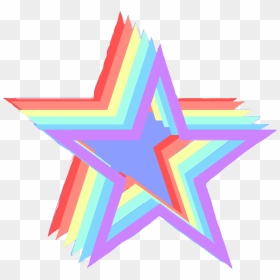 Clipart Star Aesthetic - Aesthetic Rainbow Transparent Background, HD Png Download - rainbow stars png
