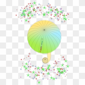 Umbrella With Text Rainbow And Colorful Stars Clip - Circle, HD Png Download - rainbow stars png
